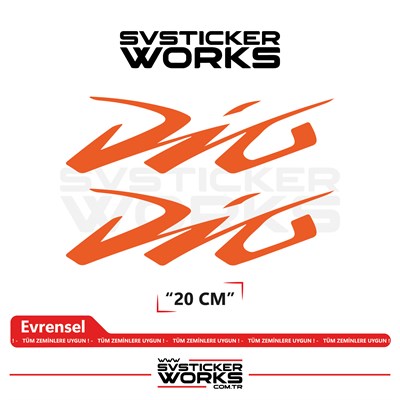 Honda Dio Sticker Uyumlu Yazı – Yüksek Kalite Özel Kesim Folyo (2li Set)