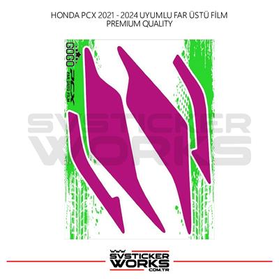 HONDA PCX Far Filmi Sticker Şeffaf Folyo 2021 - 2024 Kalın Model