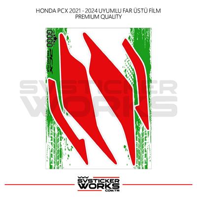 HONDA PCX Far Filmi Sticker Şeffaf Folyo 2021 - 2024 Kalın Model