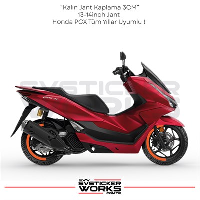 Honda PCX Jant Kaplama Motosiklet Jant Kaplama Şeridi 13-14 İnch Uyumlu PCX Tüm Yıllar Turuncu Renk