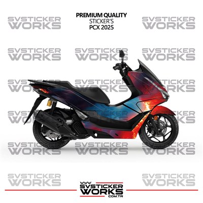 Honda PCX Kaplama Sticker Magma Design Motor Kaplama Modeli Hazır Kit 2025 Uyumlu 