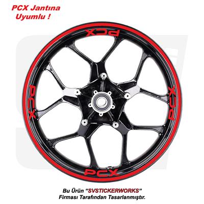 Honda PCX Motosiklet Jant Şeridi 32Li Set Sticker Etiket Modeli