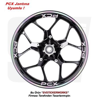 Honda PCX Motosiklet Jant Şeridi 32Li Set Sticker Etiket Modeli