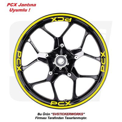 Honda PCX Motosiklet Jant Şeridi 32Li Set Sticker Etiket Modeli