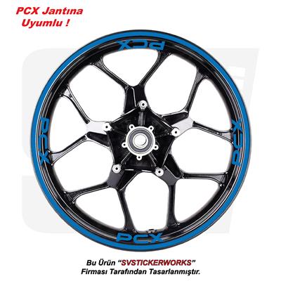 Honda PCX Motosiklet Jant Şeridi 32Li Set Sticker Etiket Modeli
