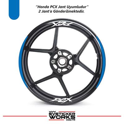 Honda PCX Motosiklet Jant Şeridi Sticker Set Ay Modeli 
