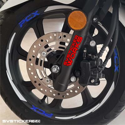 Honda PCX Motosiklet Jant Şeridi Sticker Set Renkli