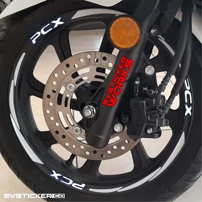Honda PCX Motosiklet Jant Şeridi Sticker Set Renkli