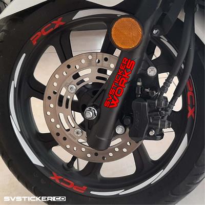 Honda PCX Motosiklet Jant Şeridi Sticker Set Renkli