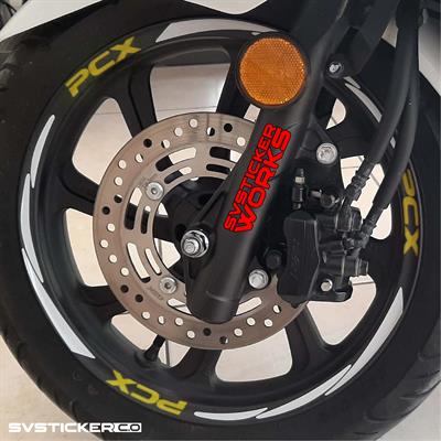 Honda PCX Motosiklet Jant Şeridi Sticker Set Renkli