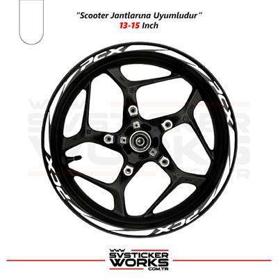 Honda PCX Sticker Jant Sticker 16lı Pcx Yazılı Jant Sticker