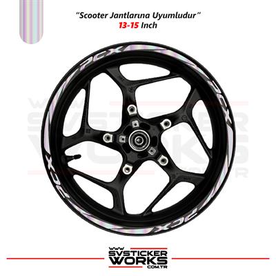 Honda PCX Sticker Jant Sticker 16lı Pcx Yazılı Jant Sticker