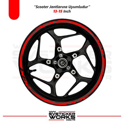 Honda PCX Sticker Jant Sticker 16lı Pcx Yazılı Jant Sticker