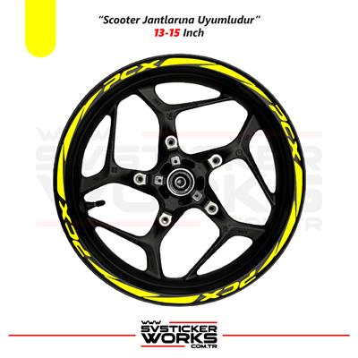 Honda PCX Sticker Jant Sticker 16lı Pcx Yazılı Jant Sticker