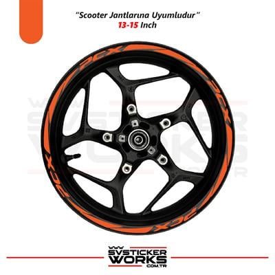 Honda PCX Sticker Jant Sticker 16lı Pcx Yazılı Jant Sticker
