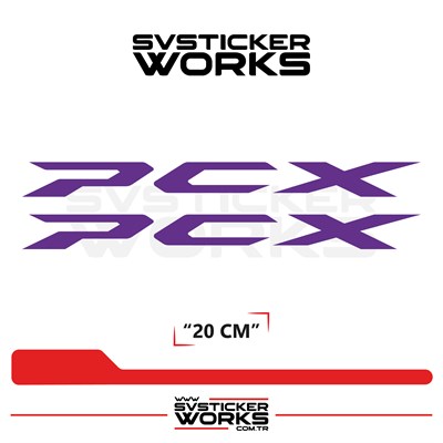 Honda PCX Uyumlu Sticker Yazı – Yüksek Kalite Özel Kesim Folyo (2li Set)