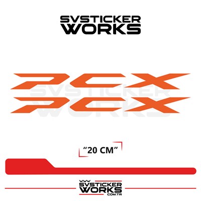 Honda PCX Uyumlu Sticker Yazı – Yüksek Kalite Özel Kesim Folyo (2li Set)
