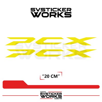 Honda PCX Uyumlu Sticker Yazı – Yüksek Kalite Özel Kesim Folyo (2li Set)