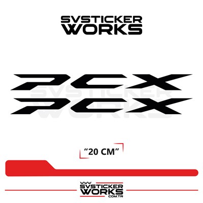 Honda PCX Uyumlu Sticker Yazı – Yüksek Kalite Özel Kesim Folyo (2li Set)