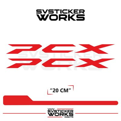 Honda PCX Uyumlu Sticker Yazı – Yüksek Kalite Özel Kesim Folyo (2li Set)
