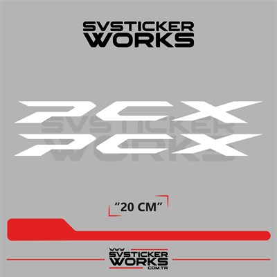 Honda PCX Uyumlu Sticker Yazı – Yüksek Kalite Özel Kesim Folyo (2li Set)