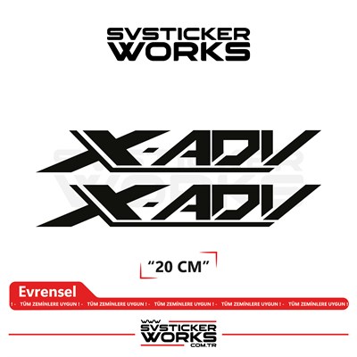Honda X-ADV 750 Sticker Uyumlu Yazı – Yüksek Kalite Özel Kesim Folyo (2li Set)