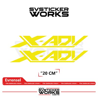 Honda X-ADV 750 Sticker Uyumlu Yazı – Yüksek Kalite Özel Kesim Folyo (2li Set)