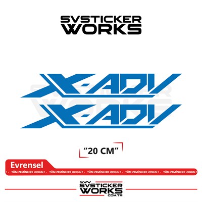 Honda X-ADV 750 Sticker Uyumlu Yazı – Yüksek Kalite Özel Kesim Folyo (2li Set)