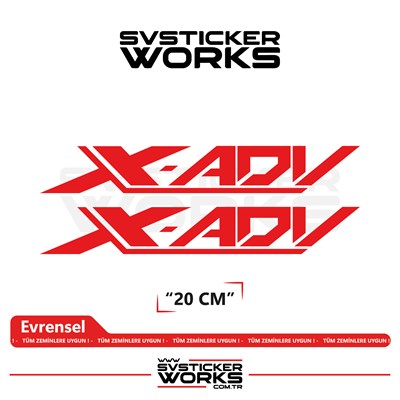 Honda X-ADV 750 Sticker Uyumlu Yazı – Yüksek Kalite Özel Kesim Folyo (2li Set)