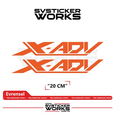 Honda X-ADV 750 Sticker Uyumlu Yazı – Yüksek Kalite Özel Kesim Folyo (2li Set)