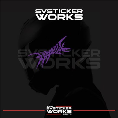 Lifestyle Kask Sticker Kask Vizör Sticker Tüm Kasklar Uyumlu 2 Adet Sağ Sol