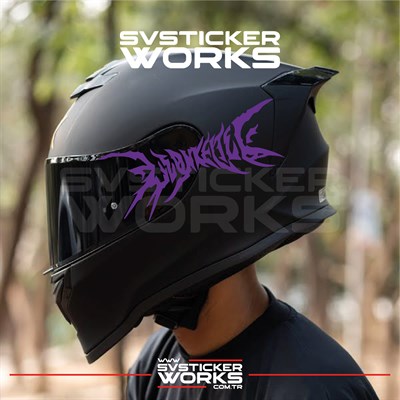 Lifestyle Kask Sticker Kask Vizör Sticker Tüm Kasklar Uyumlu 2 Adet Sağ Sol