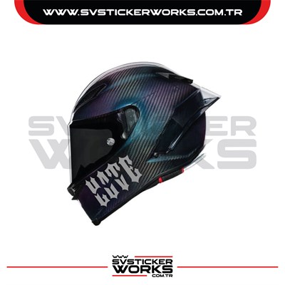 Love Hate Sticker Kask Sticker Kasklar Uyumlu Tek Yön 1 Adet