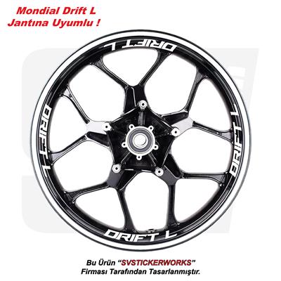 Mondial DRİFT L 125 Motosiklet Jant Şeridi 32Li Set Sticker Etiket Modeli