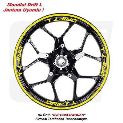 Mondial DRİFT L 125 Motosiklet Jant Şeridi 32Li Set Sticker Etiket Modeli