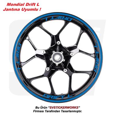 Mondial DRİFT L 125 Motosiklet Jant Şeridi 32Li Set Sticker Etiket Modeli