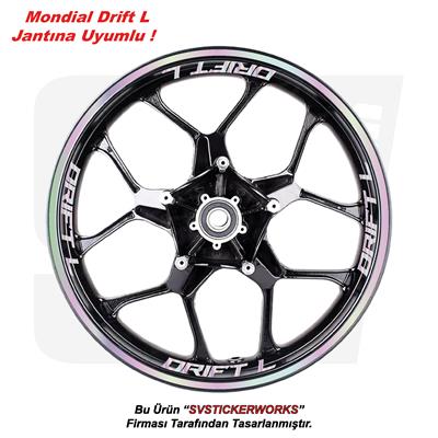 Mondial DRİFT L 125 Motosiklet Jant Şeridi 32Li Set Sticker Etiket Modeli