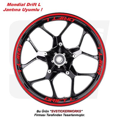 Mondial DRİFT L 125 Motosiklet Jant Şeridi 32Li Set Sticker Etiket Modeli