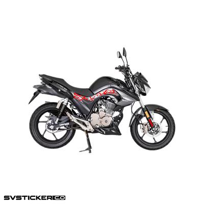 Mondial Drift L 125 Orta Şase Yıldırım Sticker Deseni Şimşek