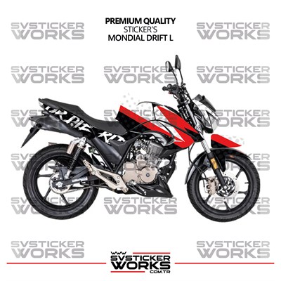 Mondial Drift L Kaplama Sticker Ride Or Die Design Motor Kaplama Modeli Hazır Kit Tüm Yıllar Uyumlu 