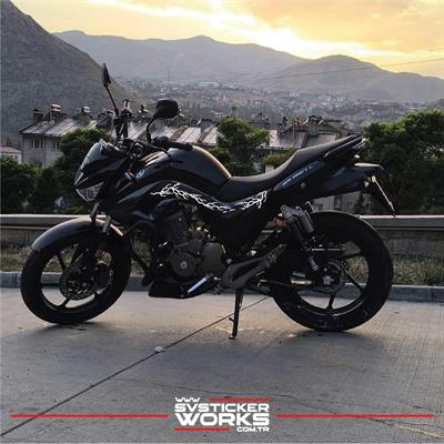 Mondial Drift L Sticker Orta Şase Şimşek Yıldırım Sticker Deseni Dekor Sticker