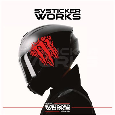 Monster Kask Sticker Tüm Kasklar Uyumlu Tek Yön 1 Adet
