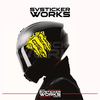 Monster Kask Sticker Tüm Kasklar Uyumlu Tek Yön 1 Adet