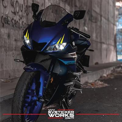 Motor Kaş Sticker Motor Sticker Tüm Motorlara Uyumlu Sağ Sol Göz Sticker