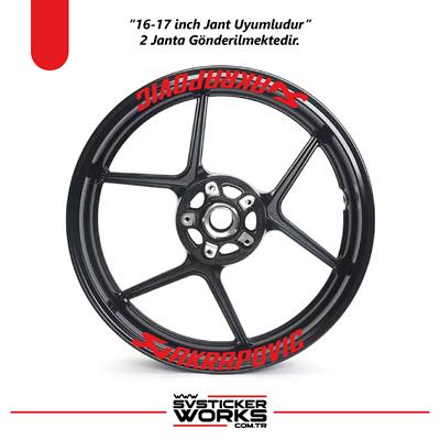 Motosiklet Akrapovic Jant Sticker 8Lİ Dekor Sticker Motor Sticker 