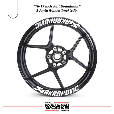 Motosiklet Akrapovic Jant Sticker 8Lİ Dekor Sticker Motor Sticker 
