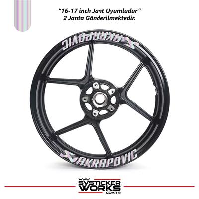 Motosiklet Akrapovic Jant Sticker 8Lİ Dekor Sticker Motor Sticker 