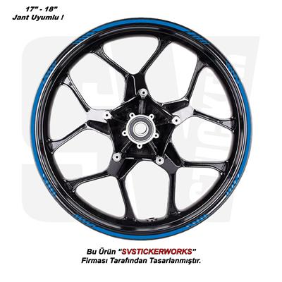 Motosiklet Jant Şeridi 16Lı Set Takım Kesikli Şerit Sticker