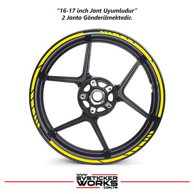Motosiklet Jant Şeridi Jant Sticker Dekor Model Parçalı Desen Sticker Set 