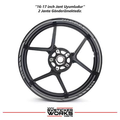 Motosiklet Jant Şeridi Jant Sticker Dekor Model Parçalı Desen Sticker Set 
